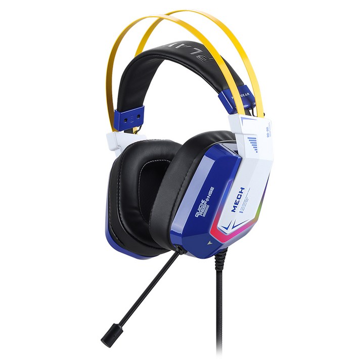 플레이기어 7.1CH RGB USB 게이밍 헤드셋, PH732, 블루 플레이기어 7.1CH RGB USB 게이밍 헤드셋, PH732, 블루