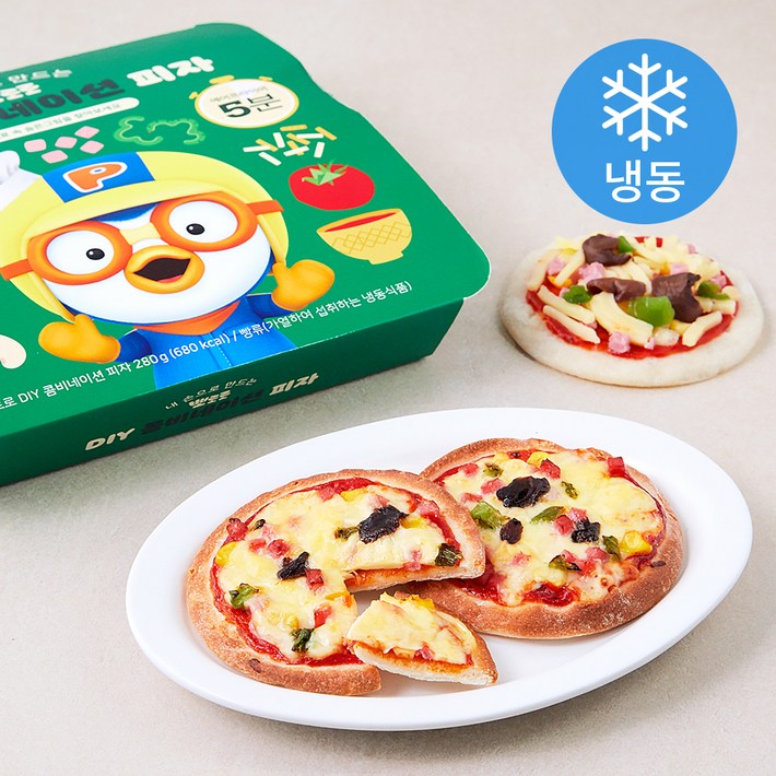로켓프레시 뽀로로 DIY 콤비네이션피자 냉동, 280g, 1개