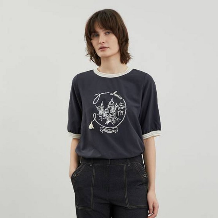 올리비아로렌 여성용 Lauren 수술 티셔츠 VVCAS4M3461