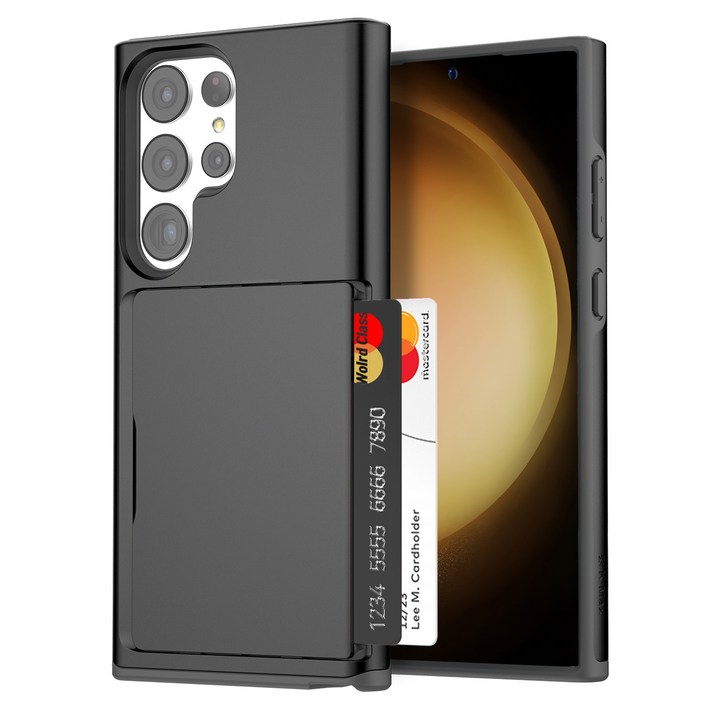 케이맥스 오토 카드톡 원터치 슬라이드 카드 2장 수납 하드 범퍼 케이스