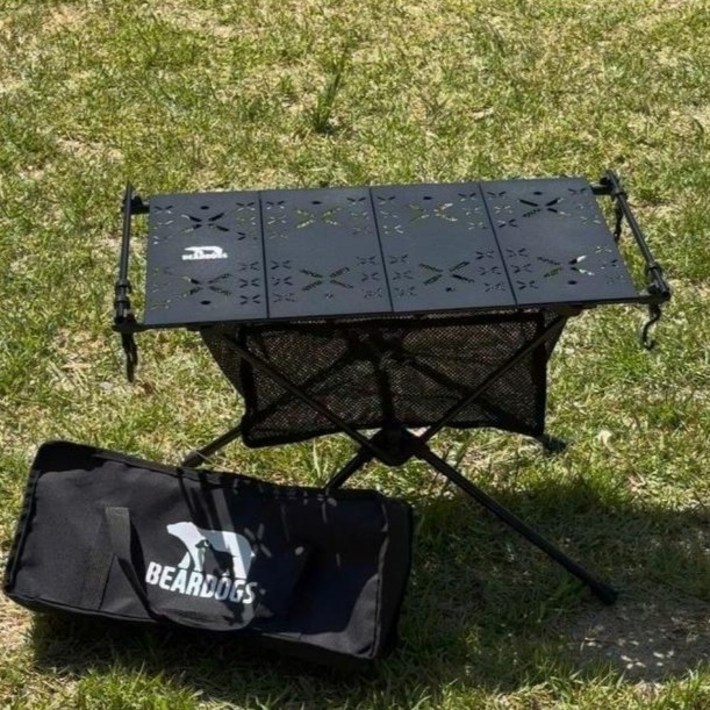 베어독스 노바 IGT 테이블 바스켓 메쉬 트레이 4유닛 상판 백패킹 테이블, 블랙