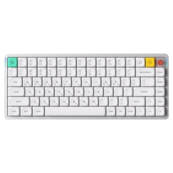 NUPHY 로우 프로파일 블루투스 기계식 유무선 텐키리스 키보드, 저소음나노블러시축, AIR75 V3, 노바 화이트