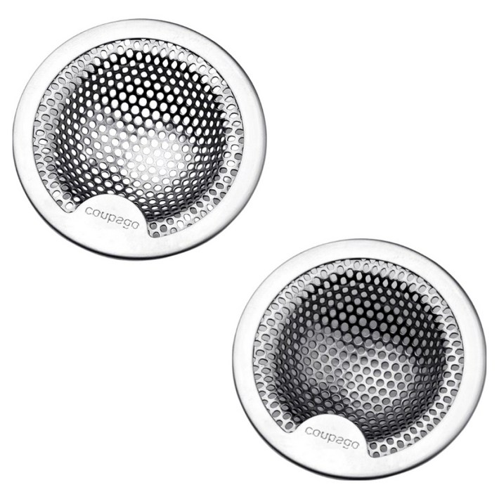 쿠파고 스텐 304 이물질 욕조거름망 2p, 실버