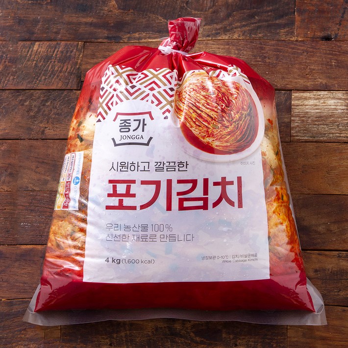 종가 포기김치, 4kg, 1개 종가 포기김치, 4kg, 1개