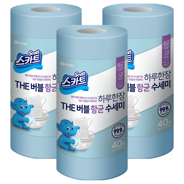 스카트 하루한장 THE 버블 항균 수세미
