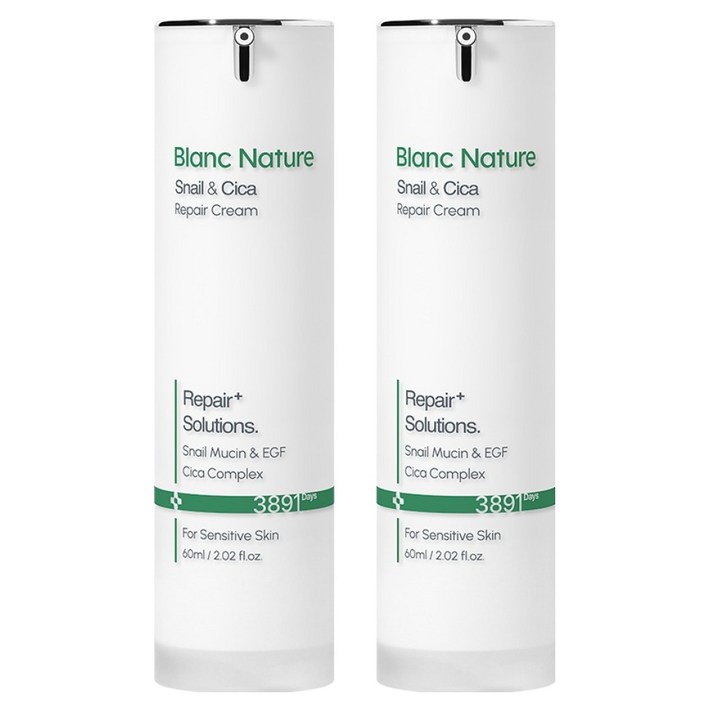 블랑네이처 스네일 모이스처 라이징 크림, 60ml, 2개
