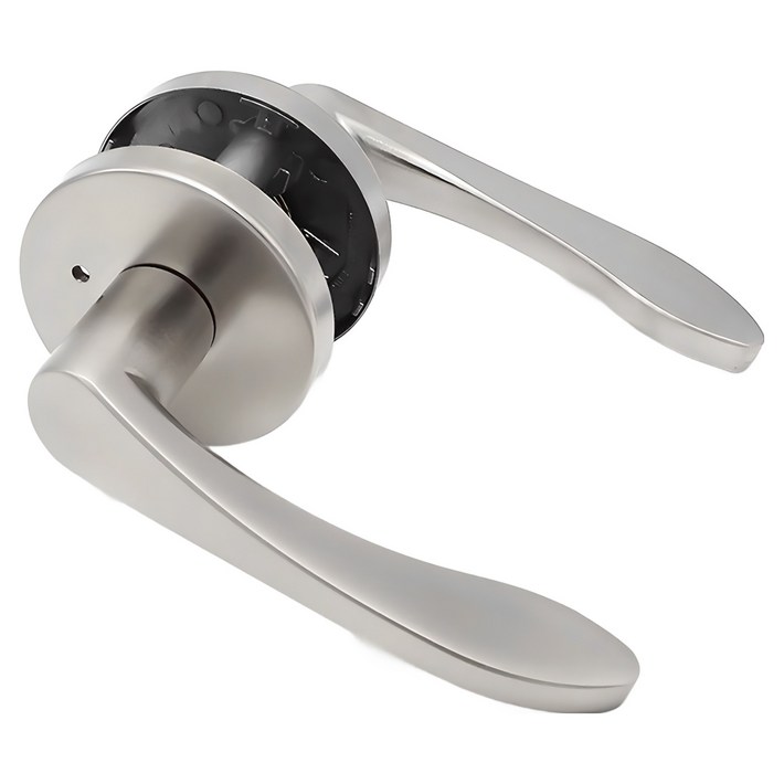 K1 DOMO 버튼형 방문손잡이 심플 그레이 국내산, 1개