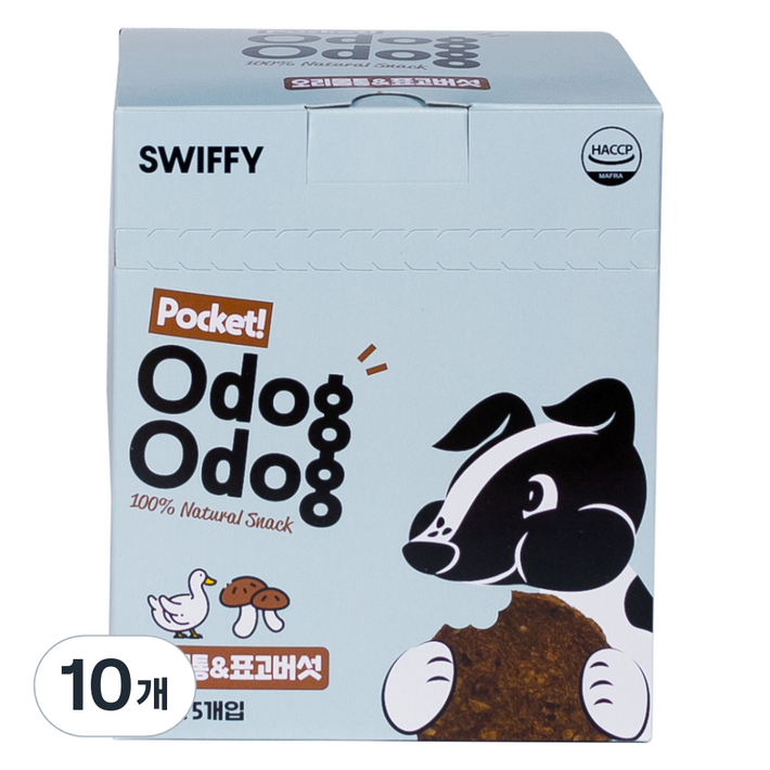 스위피 반려동물 오독오독 포켓 간식, 30g, 10개, 표고버섯