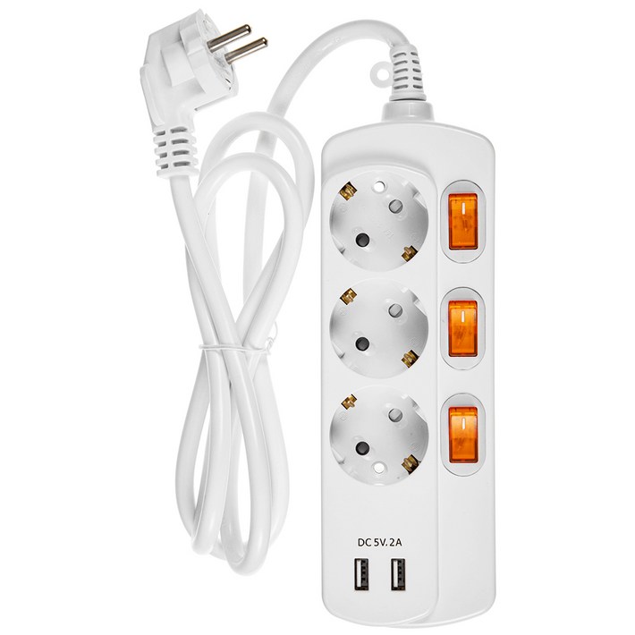 홈플래닛 멀티탭 3구 USB 2포트