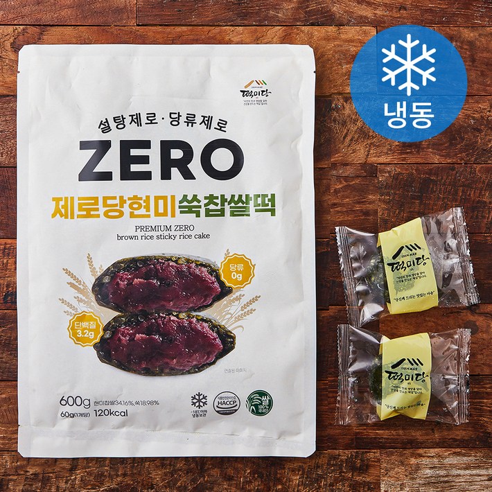 떡미당 제로당 현미 쑥찹쌀떡 (냉동), 60g, 10개입, 1개