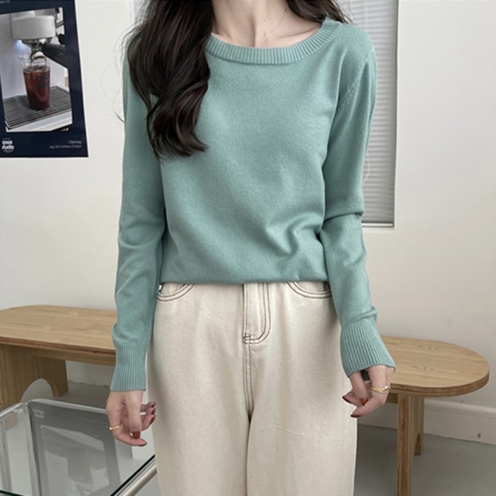 레몬소울 여성용 야조 데일리 라운드 니트티