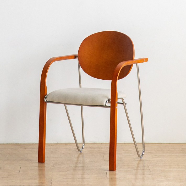 루네 미드센추리 원목 인테리어의자 카페의자, 월넛, 1개