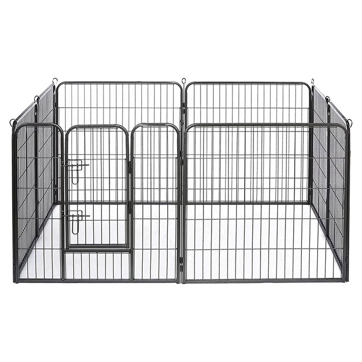 강아지 울타리 펜스 대형견 운동장 견사 문포함 8PCS 대형 PF003