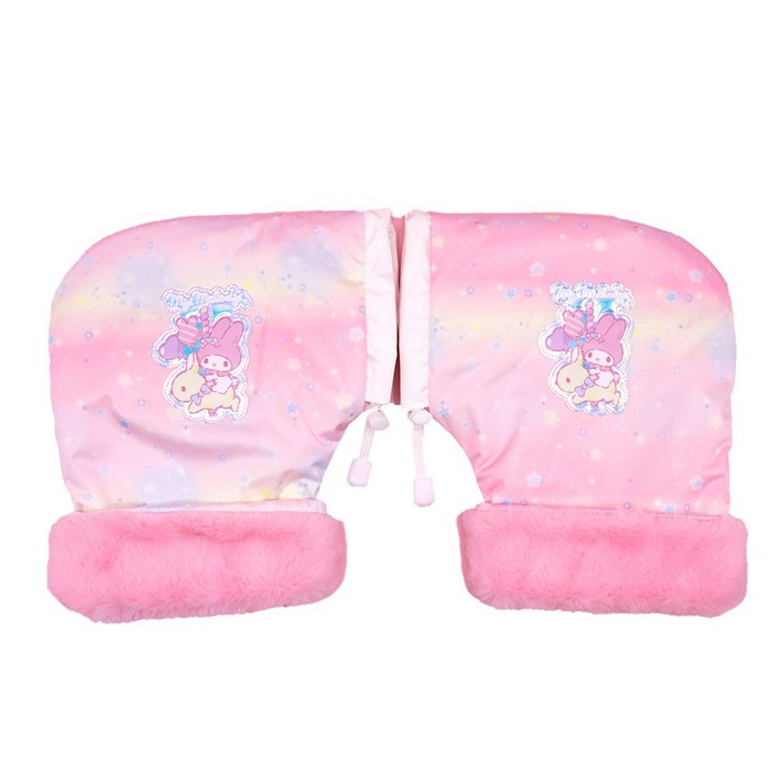 2025 생산 산리오 마이멜로디 어린이 킥보드 자전거 장갑 겨울 라이딩 초등학생 유아 아동용 전동킥보드 퀵보드 핸드워머 방한용품 킥보드용품, 1개