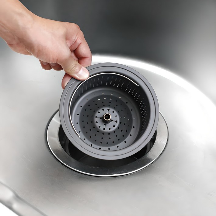 스텐팩토리 AL블랙 배수구망 탈수형 국산, 단일색상, 1개