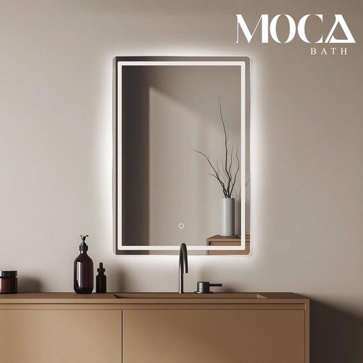 루미나 사각 LED 조명 거울, 5700K 주광색 주문제작