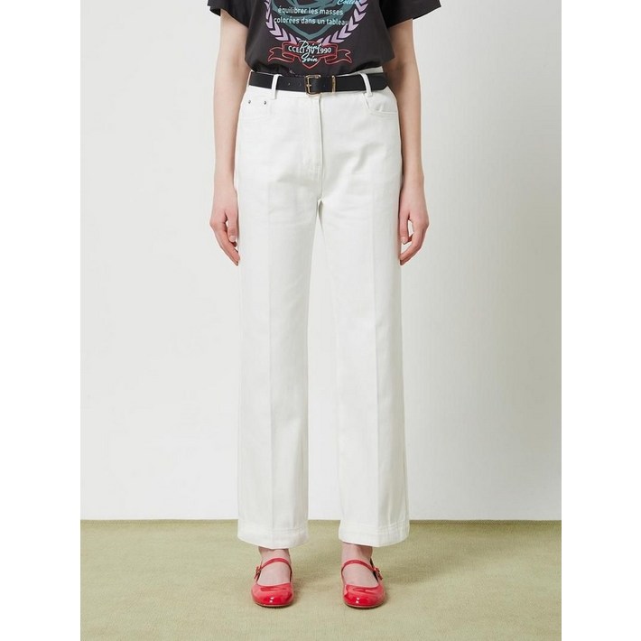 백화점 정품 CC콜렉트 세미 부츠컷 데님 팬츠 C241PSA405