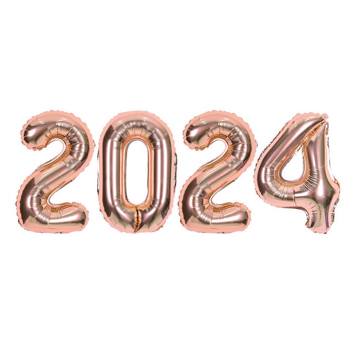 제이벌룬 hello 2024 크리스마스 신년 파티 숫자 영문 풍선 세트