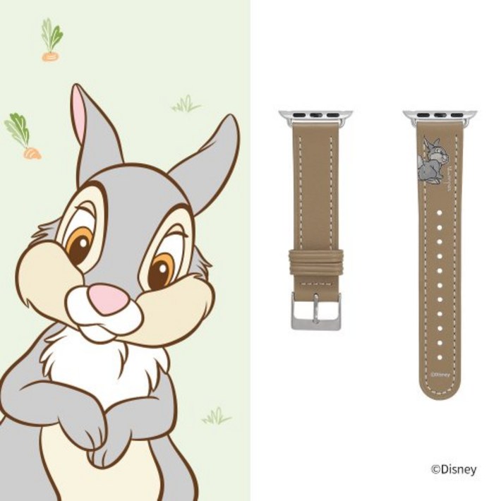 로이드x디즈니 덤퍼 [애플워치 38-41mm 호환] 카멜 가죽 스트랩 LL2S22100PPE