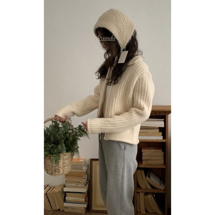 드온도 파인헤어 집업 가디건 3color