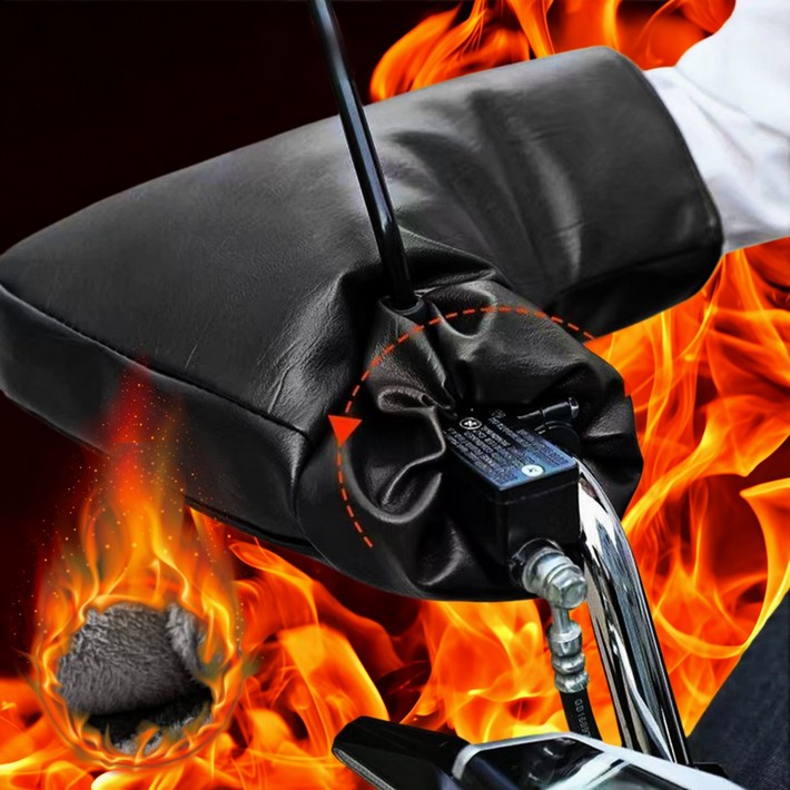 카이네틱 오토바이장갑 겨울방한토시 방수재질 탈부착 편리, 블랙, 2개