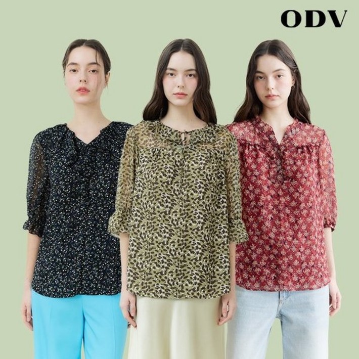 25SS ODV 쿨샤벳 블라우스 3종 25SS ODV 쿨샤벳 블라우스 3종