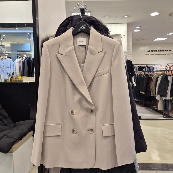 쉬즈미스  완판임박24년 봄 신상품  핫핫핫G한 세일  초대박 특가정장 캐주얼 다되는백 포인트 단추 더블쟈켓