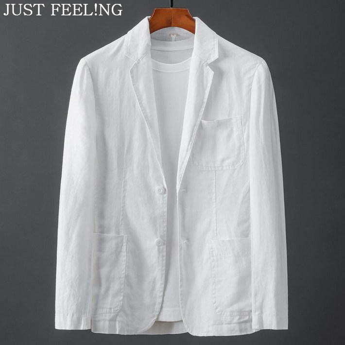 JUSTFEELING 남자 린넨 자켓 정장 블레이져 캐주얼 여름 시원한 마 자켓 JUSTFEELING 남자 린넨 자켓 정장 블레이져 캐주얼 여름 시원한 마 자켓