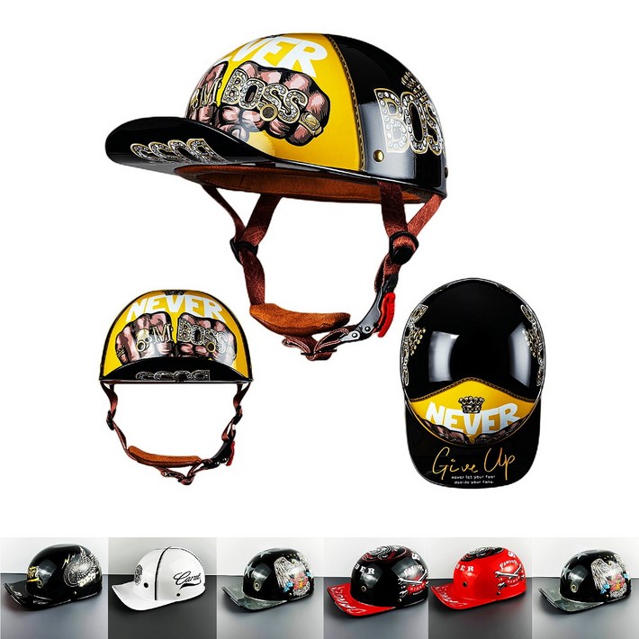 사계절 야구모자 오토바이 헬멧, 스쿠터, 바이크, 하프레이스, 가벼운