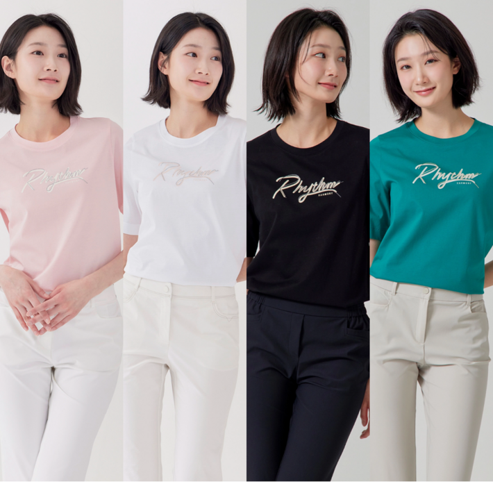 지센 이월상품 부산점  면 100 실켓 반팔 티셔츠 LCTSP376 4컬러