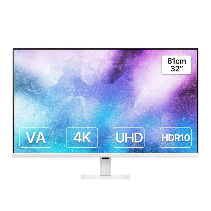 삼성전자 32인치 UHD 4K 고해상도 모니터 화이트