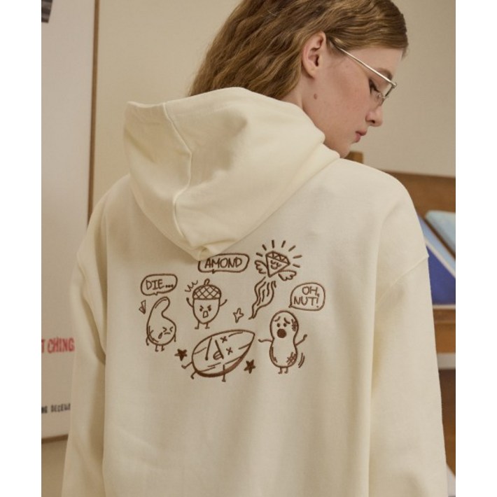 꼼파뇨 CPGN STUDIO 다이아몬드 자수 후드티 크림 1013751
