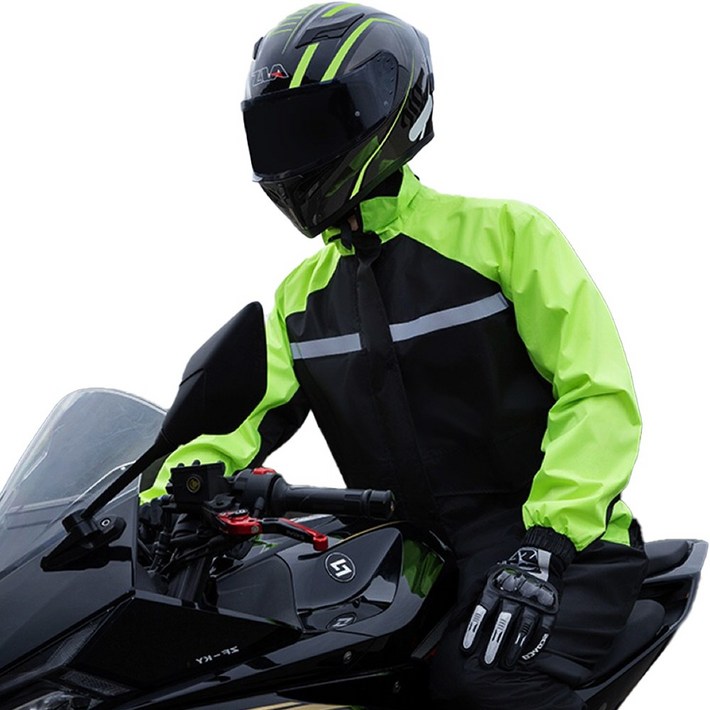 노스바이크 프리미엄 오토바이 우비 상하의 세트 초강력방수 배달우비
