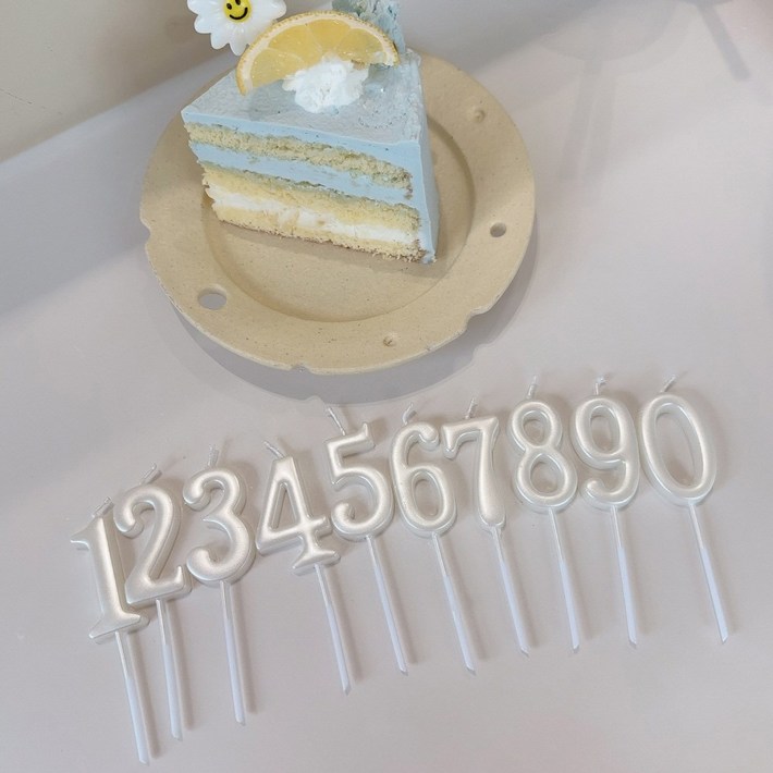 기억의소품 화이트 숫자초 올넘버 세트