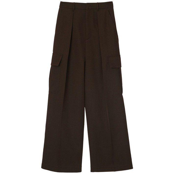 버버리 울 와이드 카고 팬츠