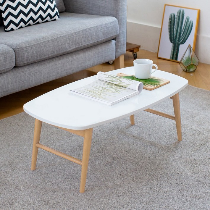 룸스퀘어 프리미엄 E0등급 거실테이블 원목 좌식 소파 까사테이블 900 1100 접이식, 까사테이블 화이트900