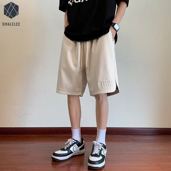 SMALELCC 하절기 트렌지 반바지 남자슬랙스