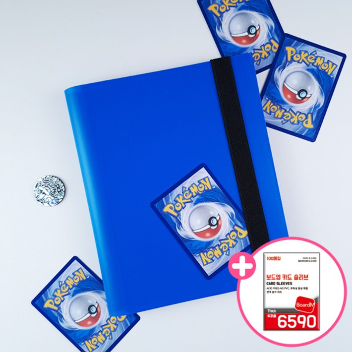 보드엠 4포켓 A5 포켓몬 바인더  6590 슬리브 100매 색상 8종 카드 보관 앨범 콜렉트북 포카 바인더