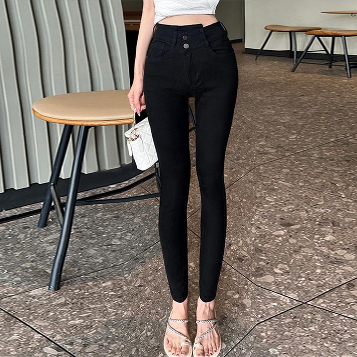 대박난박양 허리 언발 스판 스키니진