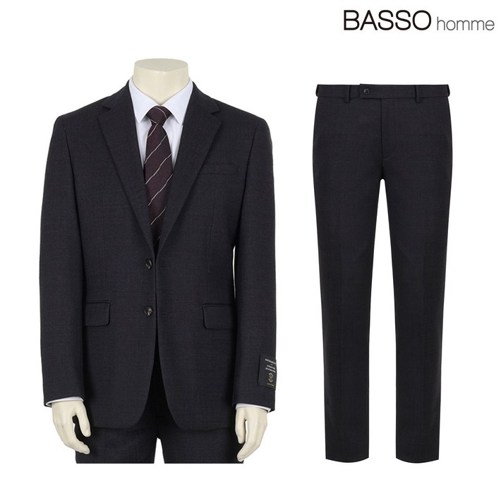 울 블렌디드 슬림핏 인디고 수트 WSX4JT62AWSX4PT62A 619591