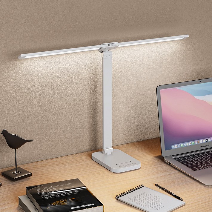 Airwit 독립조절 듀얼 LED 스탠드  조명 시력보호 블루라이트 차단 스마트 감광 책상 사무실 학습용 사무용 독서용