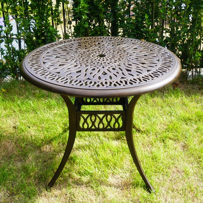 루이자몰 카페 정원 철제 야외 주물테이블 90cm, 단일색상