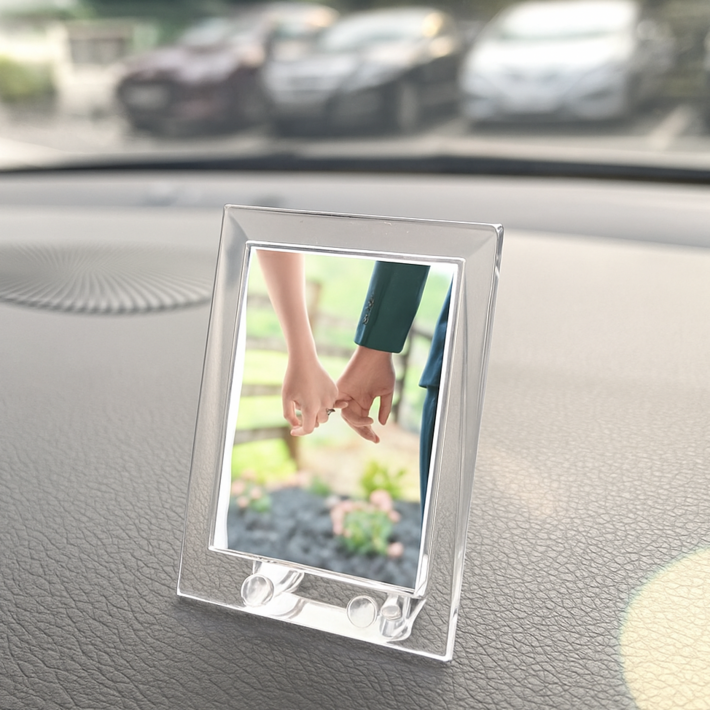 하네르 차량용액자 아크릴 사진걸이, 투명, 1개