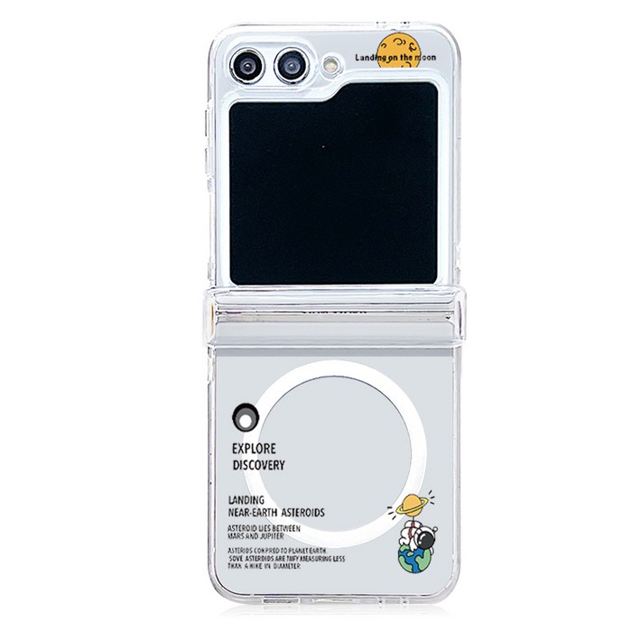 디씨즈잇 우주 맥세이프 투명 힌지보호 Z플립 케이스