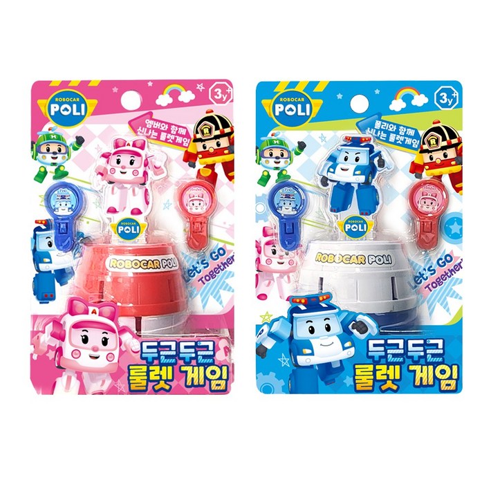 로보카폴리 룰렛게임 2종 엠버 폴리 키즈 장난감, 폴리파랑, 1개