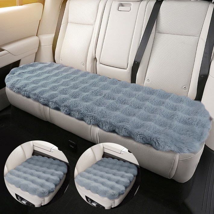 편안한42 포근한 겨울 차량용방석 3종세트 자동차 털 시트커버