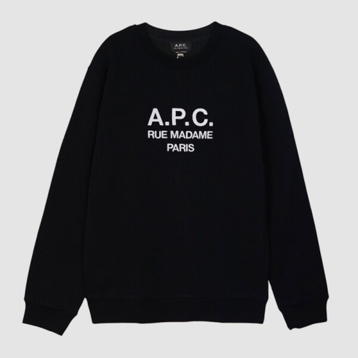 아페세 럭스덕국내당일 A.P.C. 아페쎄 남성 루퍼스 로고 맨투맨 블랙 COEZD H27500 LZZ