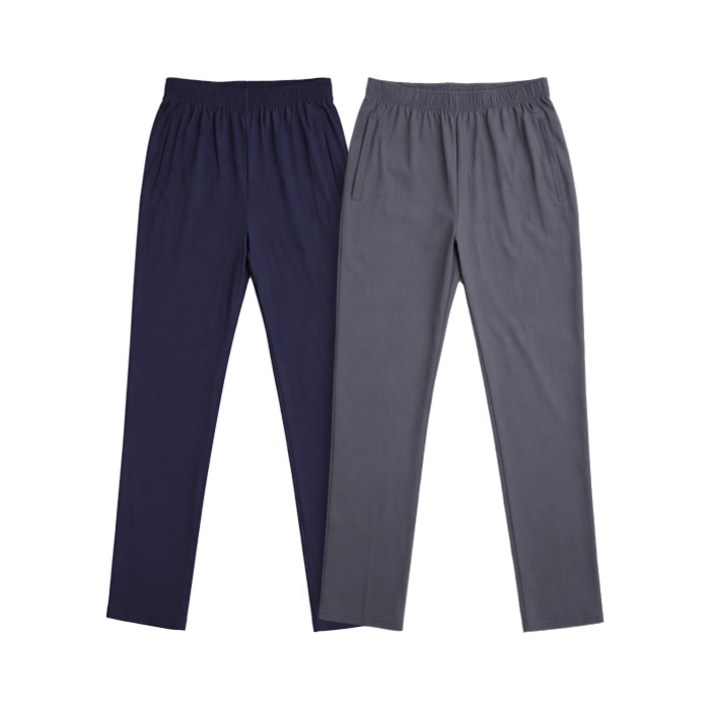11 남성 냉감 긴바지 시원한 여름 스판 쿨 밴딩 바지 트레이닝 팬츠 헬스복2장세트