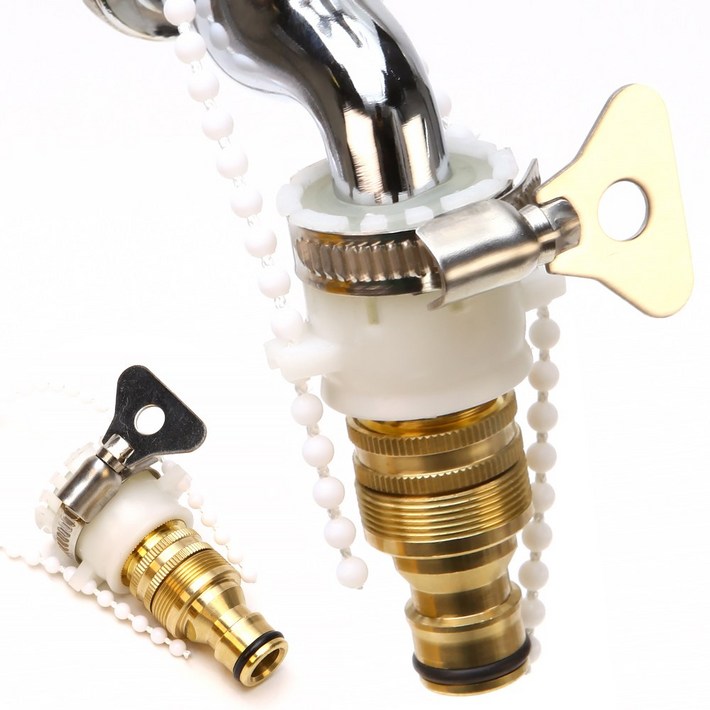 좋은리빙 수도꼭지 연결 고리 만능 황동 물호스 커넥터 doh13