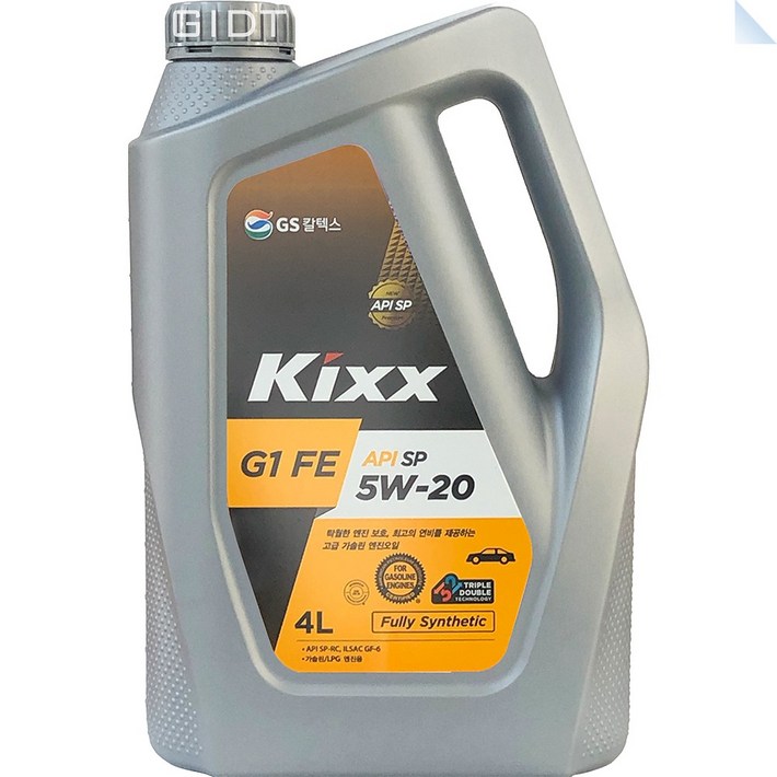 GS칼텍스 킥스 Kixx G1 FE SP 5W20 4L 합성 가솔린 LPG 엔진오일 4행정 오토바이 GDI, 5w20, 1개, Kixx G1 FE SP 5W20 4L GS칼텍스 킥스 Kixx G1 FE SP 5W20 4L 합성 가솔린 LPG 엔진오일 4행정 오토바이 GDI, 5w20, 1개, Kixx G1 FE SP 5W20 4L